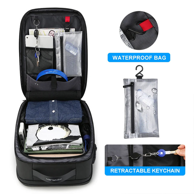 Laptop Rucksack für Herren – FENRUIEN 17.3 Zoll, wasserdicht