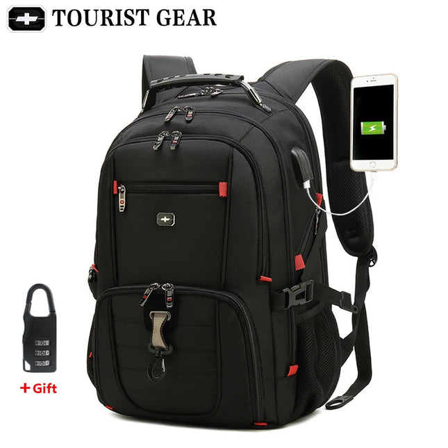 Swiss Rucksack Herren mit USB und Schloss