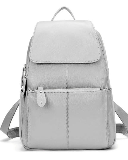 Eleganter Leder-Rucksack Damen lila