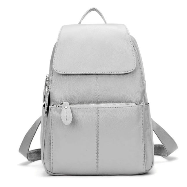 Eleganter Leder-Rucksack Damen lila
