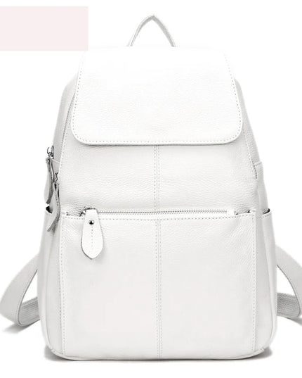 Eleganter Leder-Rucksack Damen lila