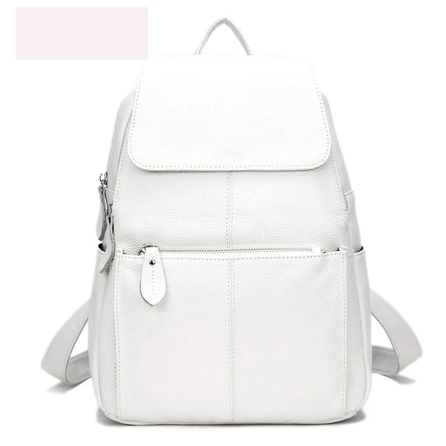 Eleganter Leder-Rucksack Damen lila