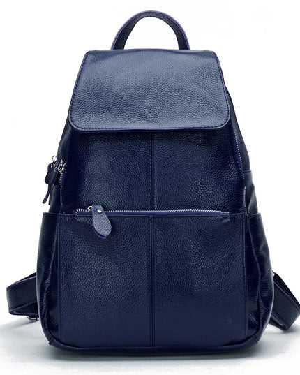 Eleganter Leder-Rucksack Damen lila