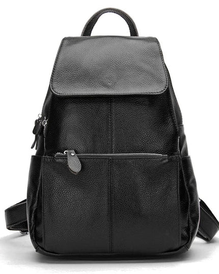 Eleganter Leder-Rucksack Damen lila