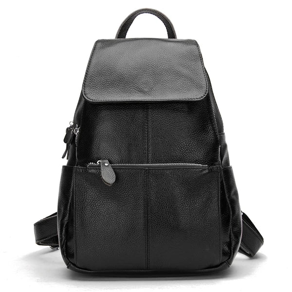 Eleganter Leder-Rucksack Damen lila