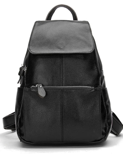 Eleganter Leder-Rucksack Damen lila