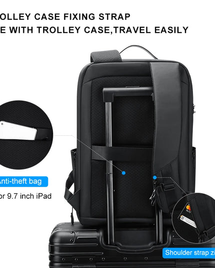 Laptop Rucksack für Herren – FENRUIEN 17.3 Zoll, wasserdicht