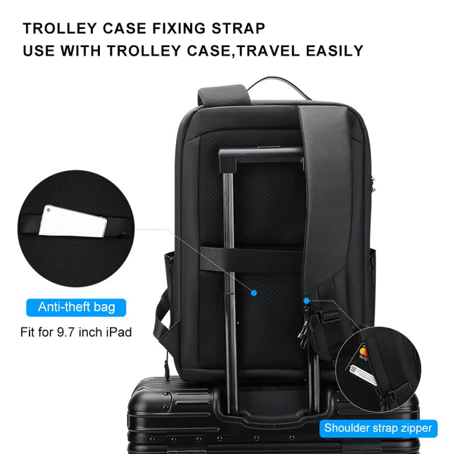 Laptop Rucksack für Herren – FENRUIEN 17.3 Zoll, wasserdicht