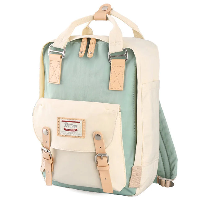 Vintage Rucksack zweifarbig 14 Zoll Canvas