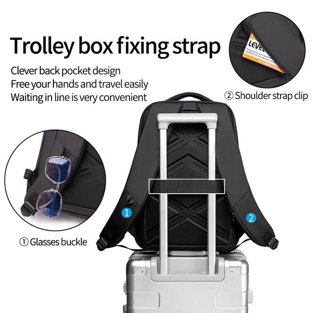 Laptop Rucksack: FENRUIEN erweiterbar für 16 Zoll Notebooks