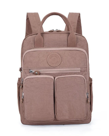 Kleiner Damen-Rucksack gelb Crinkle-Nylon