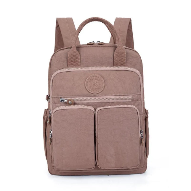 Kleiner Damen-Rucksack gelb Crinkle-Nylon