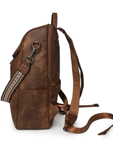 Distressed Damen-Rucksack braun Crossbody