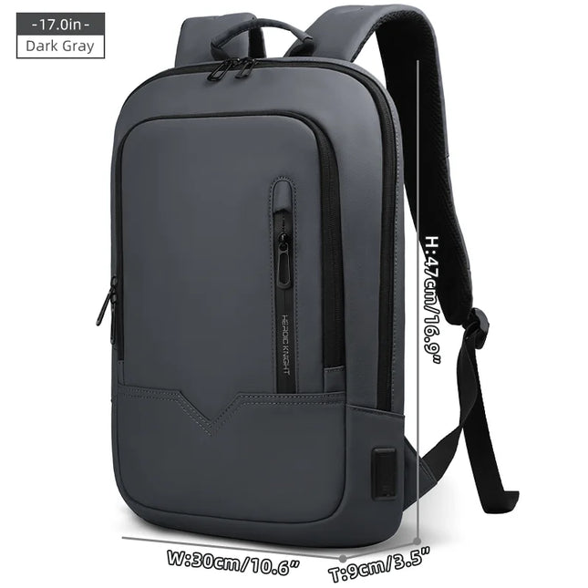 Slim Rucksack grau 15 und 17 Zoll