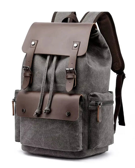 Vintage Canvas-Rucksack Herren mit Leder