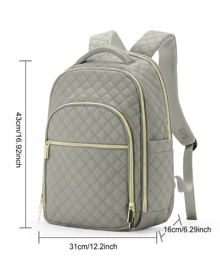 Gesteppter Damen-Rucksack tuerkis mit Gold
