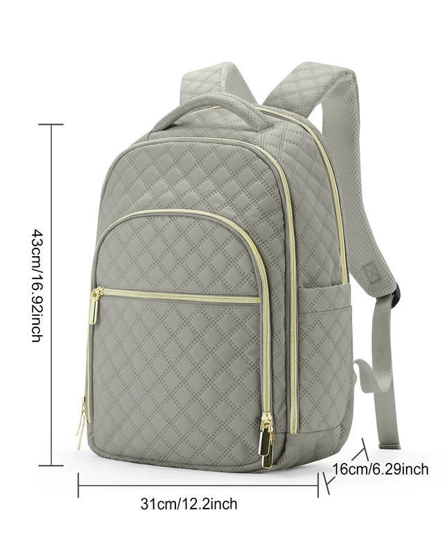 Gesteppter Damen-Rucksack tuerkis mit Gold