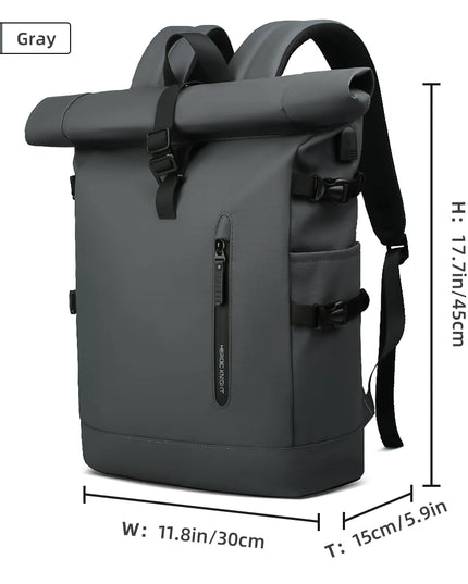 Rolltop Rucksack erweiterbar mit USB