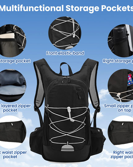Sport-Rucksack Fahrrad Pendler schwarz