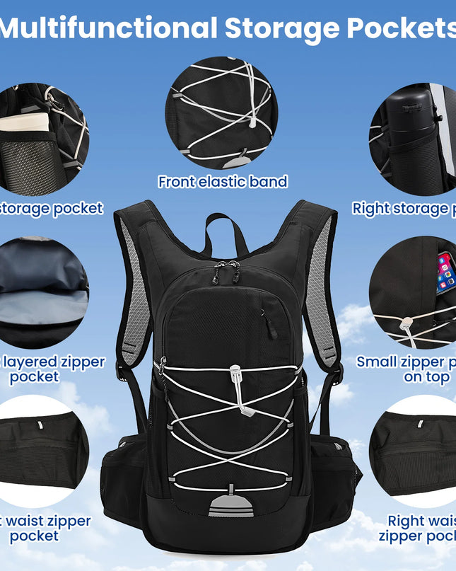 Sport-Rucksack Fahrrad Pendler schwarz