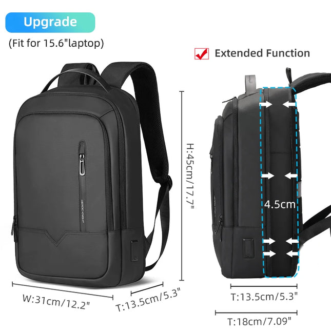 Slim Rucksack erweiterbar 12-19 cm Herren