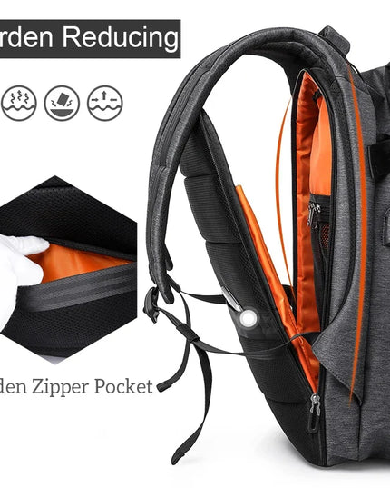 Design-Rucksack Tropfenform 17 Zoll grau