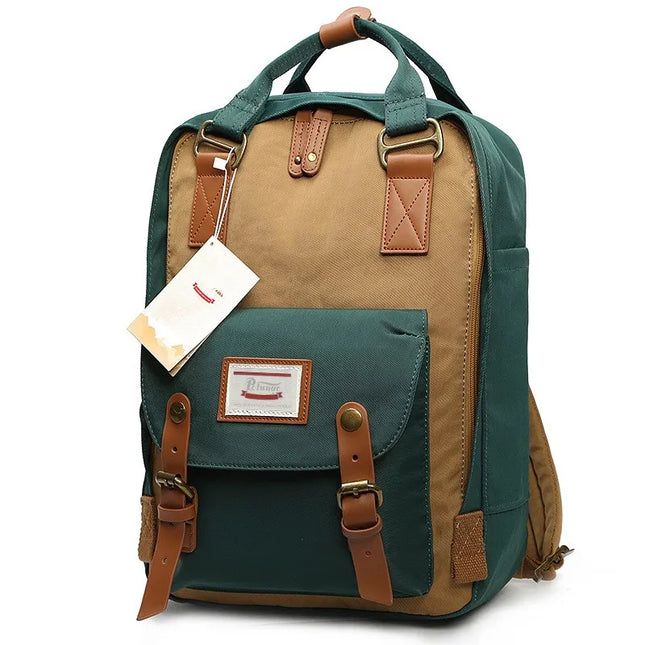 Vintage Rucksack zweifarbig 14 Zoll Canvas