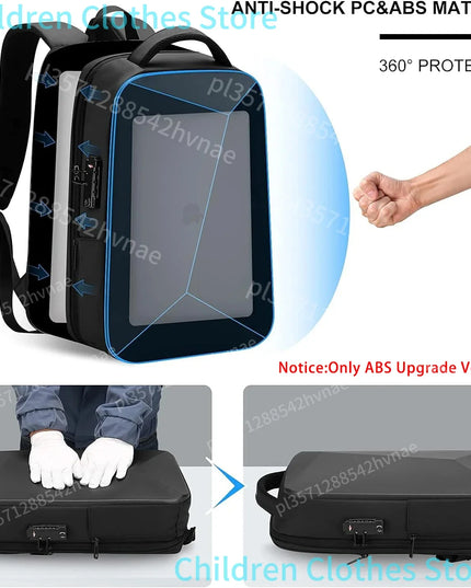 Laptop Rucksack Herren – 15,6 Zoll erweiterbar & wasserdicht