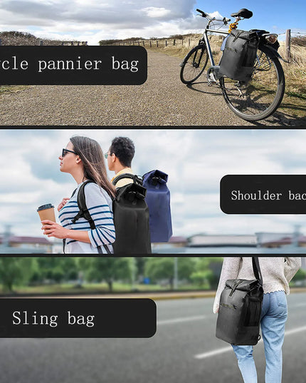 Pendler Fahrrad-Rucksack Reflektoren gruen