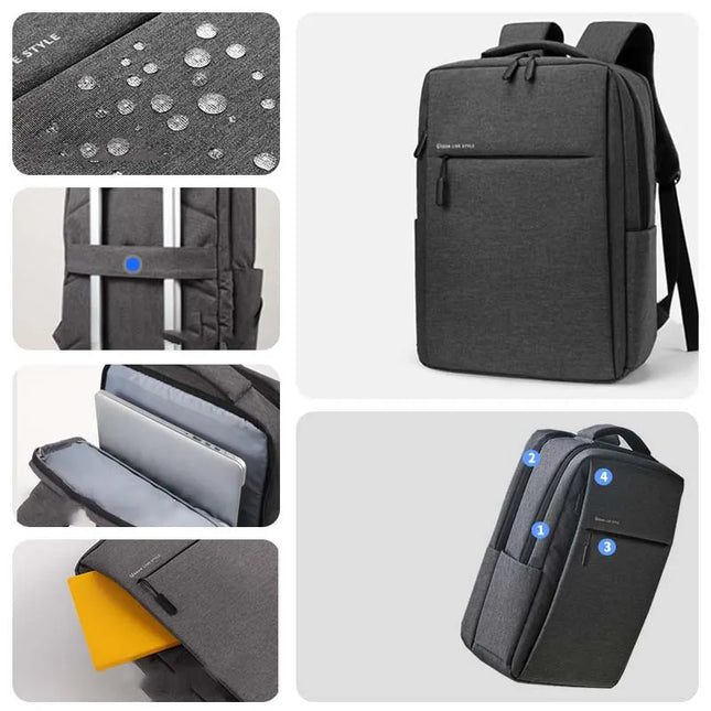 Minimalistischer Rucksack Herren grau