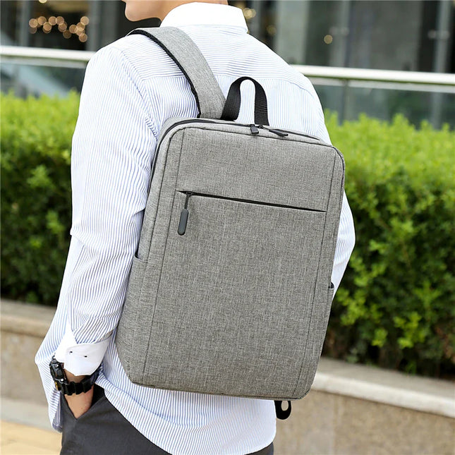 Schlichter Business-Rucksack grau meliert
