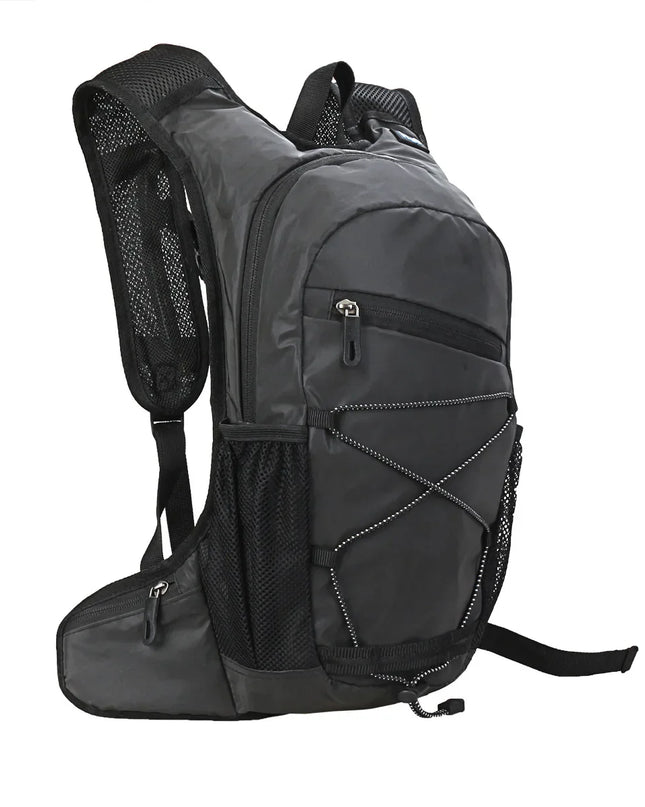 Vollreflektierender Rucksack silber Nacht