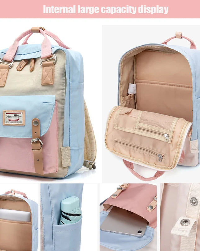 Vintage Rucksack zweifarbig 14 Zoll Canvas