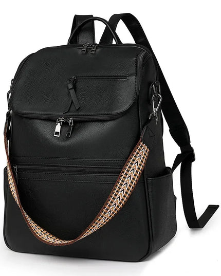 Stilvoller Damen-Rucksack 15 Zoll PU braun