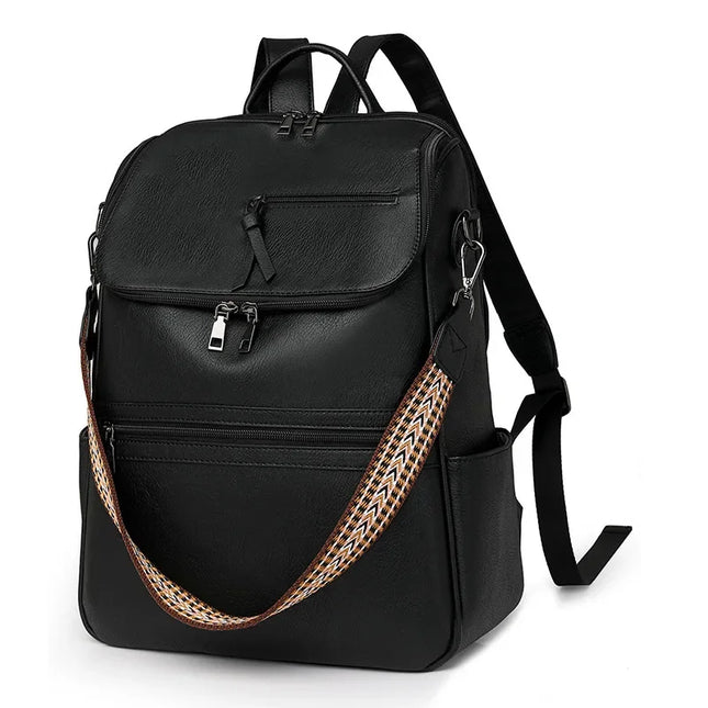 Stilvoller Damen-Rucksack 15 Zoll PU braun