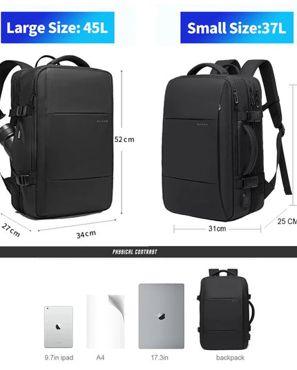 Erweiterbarer Rucksack 17.3 Zoll 45L