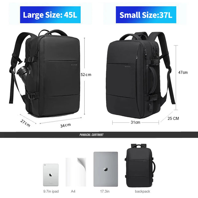 Erweiterbarer Rucksack 17.3 Zoll 45L