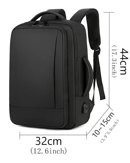 Flacher PU Business-Rucksack schlicht 15"