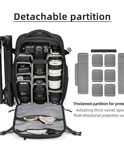 Kamera-Rucksack 16 Zoll fuer DSLR und Laptop