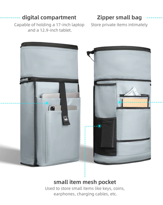 Laptop Rucksack: Wasserdichter Rolltop für 17 Zoll Laptops
