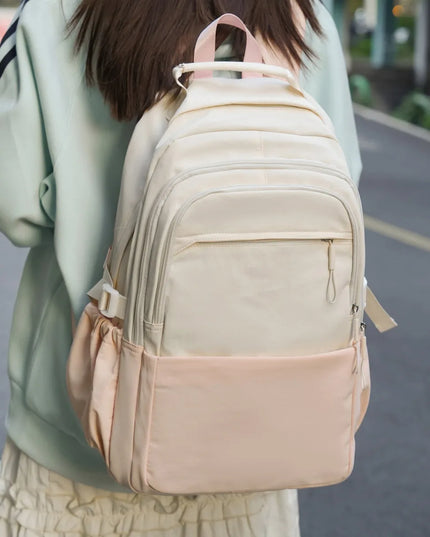 Pastellfarbener Uni-Rucksack Damen