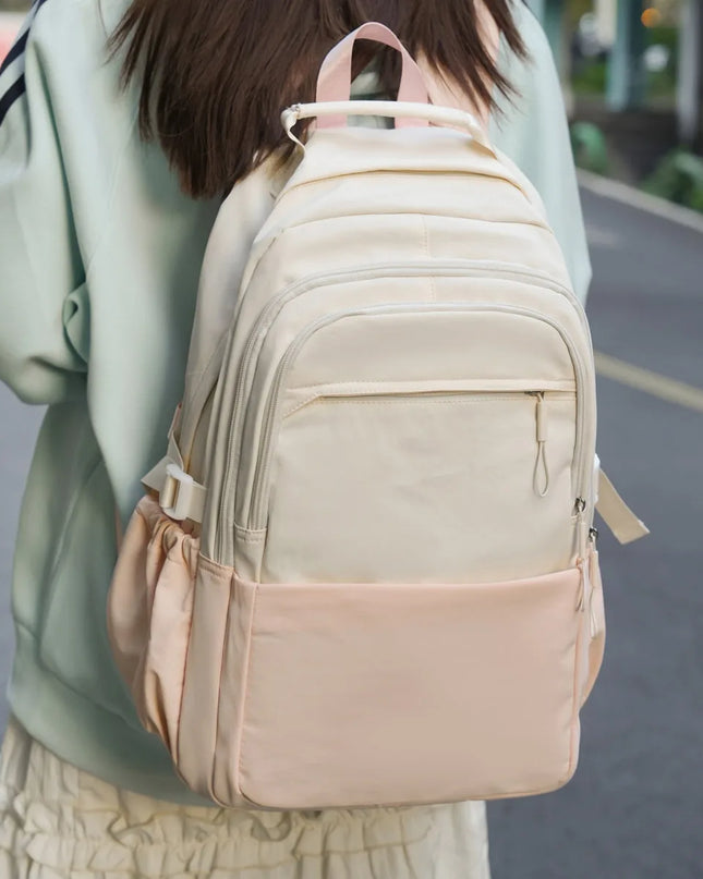 Pastellfarbener Uni-Rucksack Damen