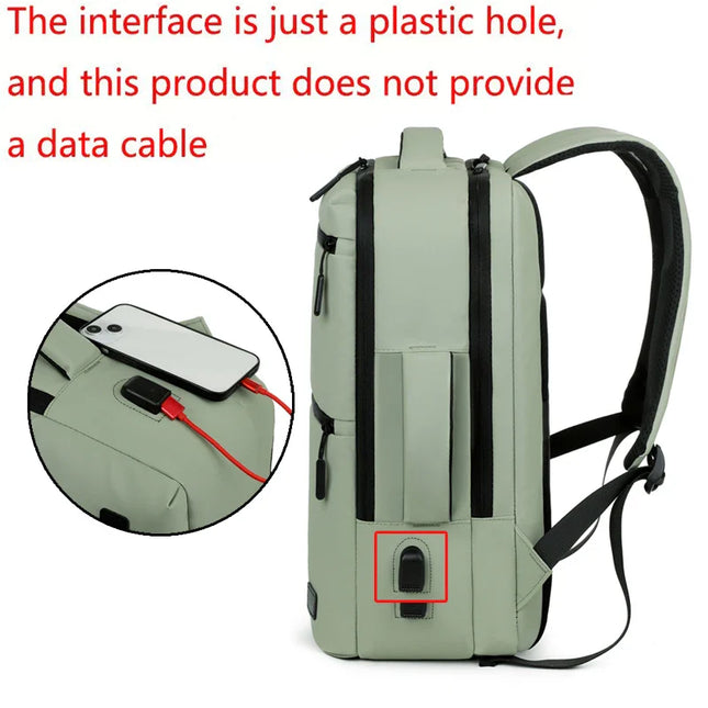 Mintgruener Business-Rucksack stossfest USB