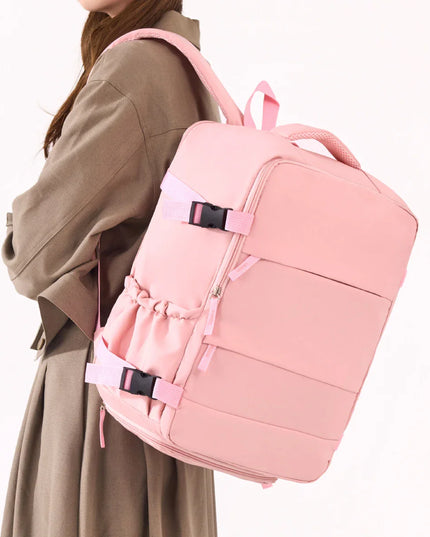 Zweiteiliger Damen-Rucksack creme und braun