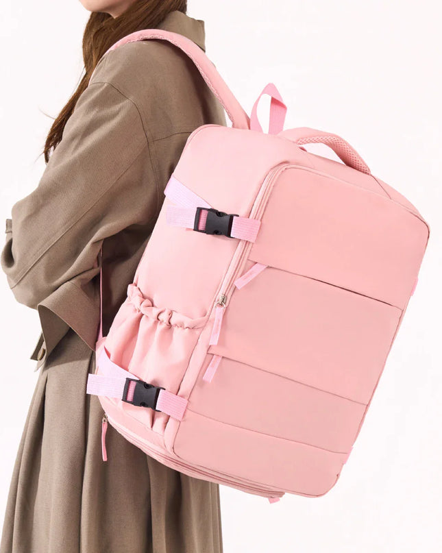Zweiteiliger Damen-Rucksack creme und braun