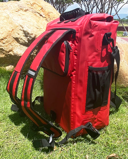 Pendler Fahrrad-Rucksack Reflektoren gruen
