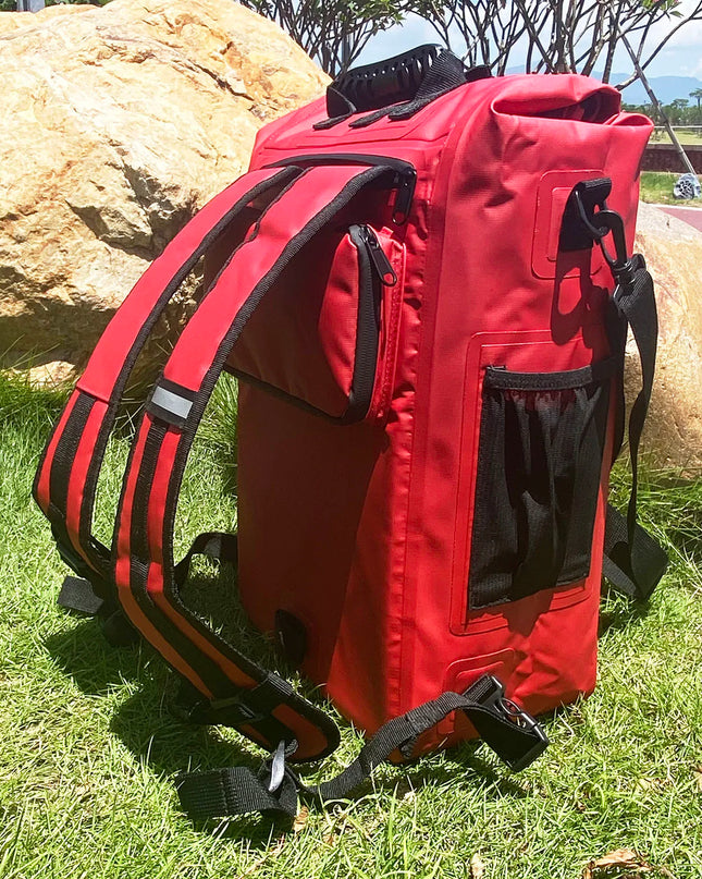 Pendler Fahrrad-Rucksack Reflektoren gruen