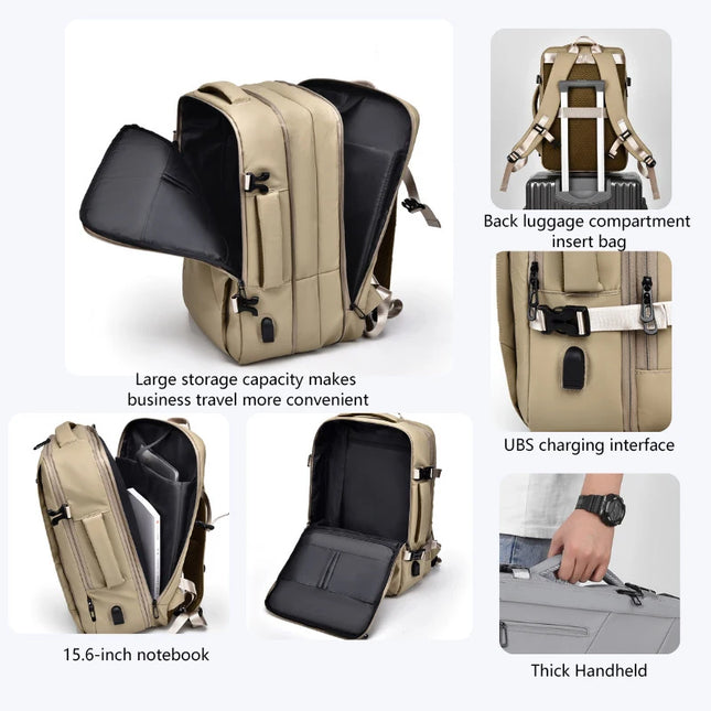 Erweiterbarer Business-Rucksack 17 Zoll