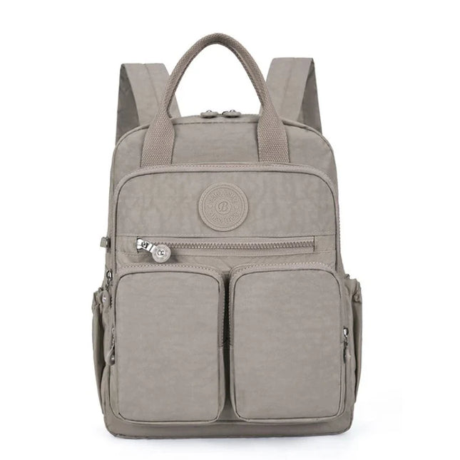 Kleiner Damen-Rucksack gelb Crinkle-Nylon