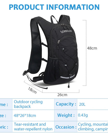 Leichter Fahrrad-Rucksack 20L Trinkblase